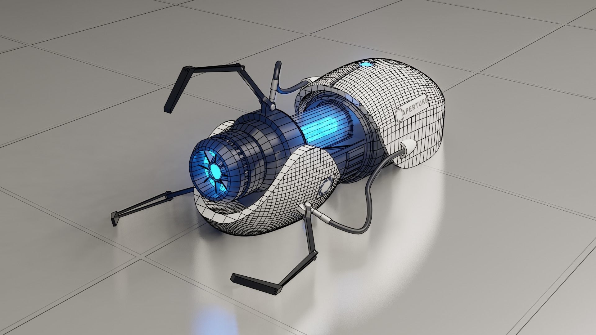 Portal Gun 3D model_6