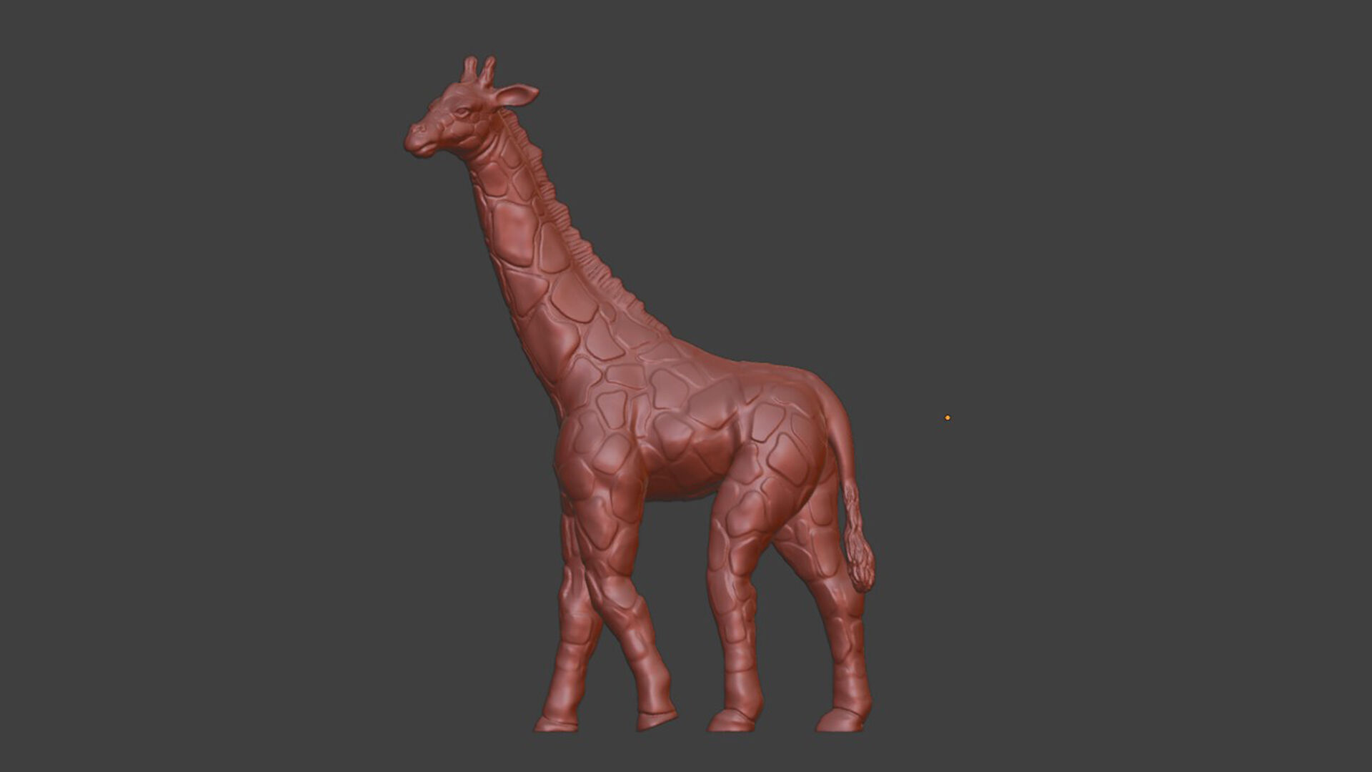 Silver Walk Giraffe Figurine 3D print model_6