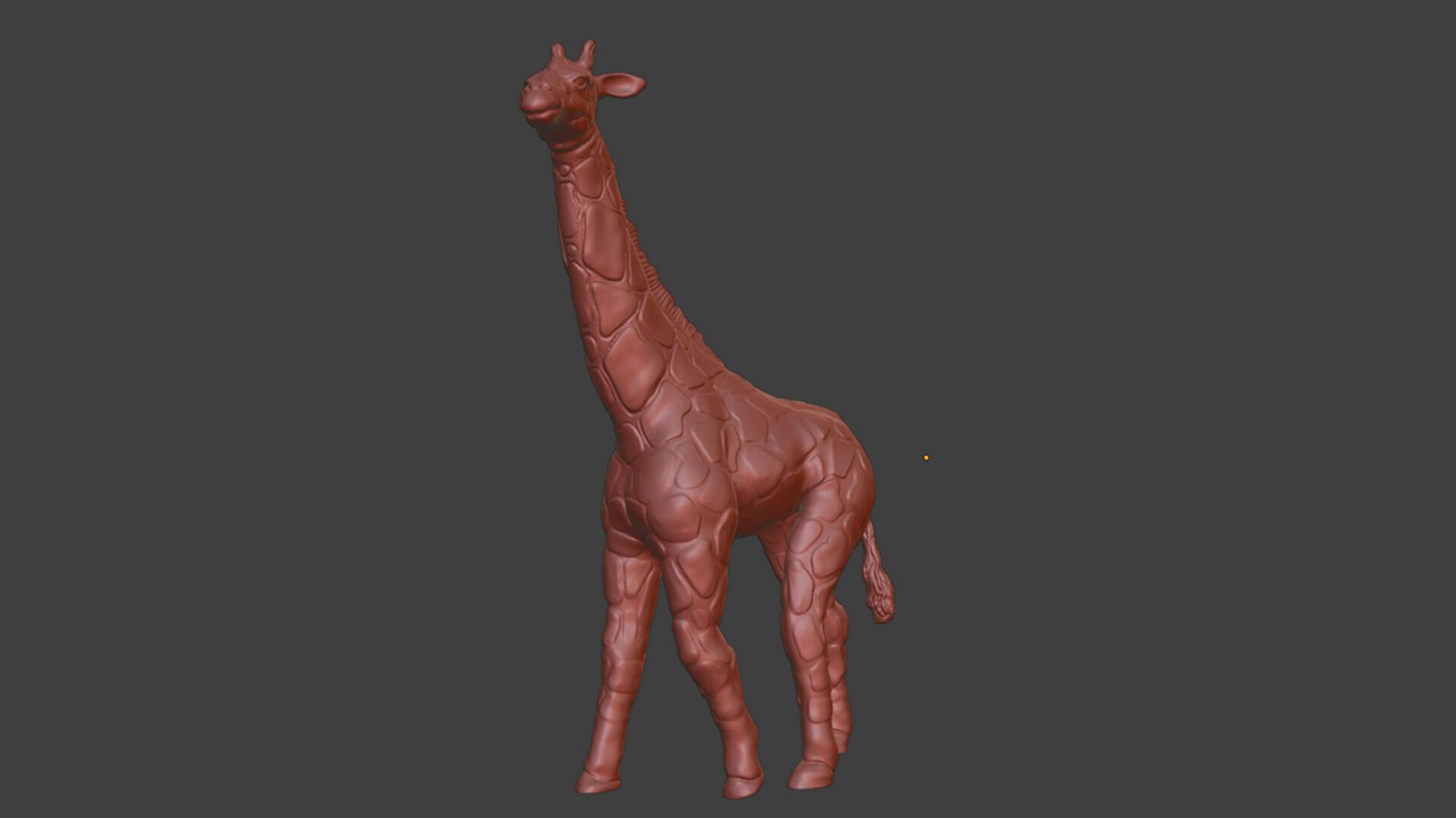 Silver Walk Giraffe Figurine 3D print model_7