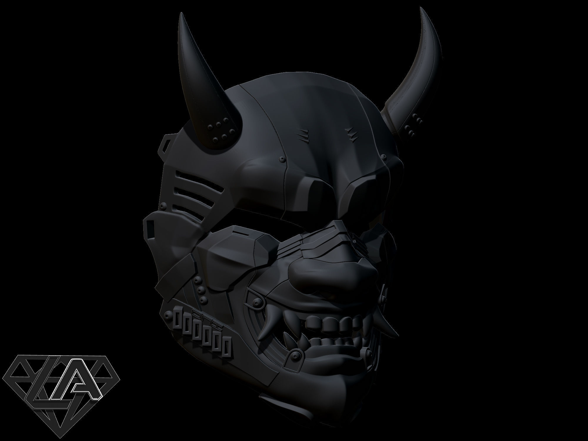 Cyber ONI custom demon 3D print model_5