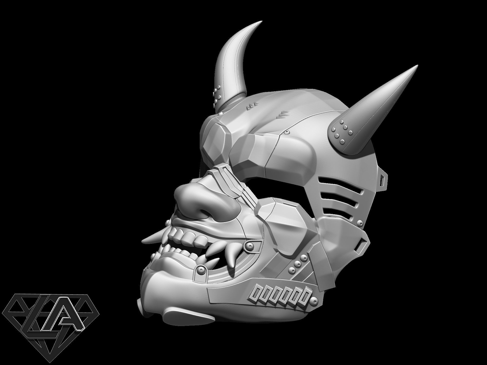 Cyber ONI custom demon 3D print model_10