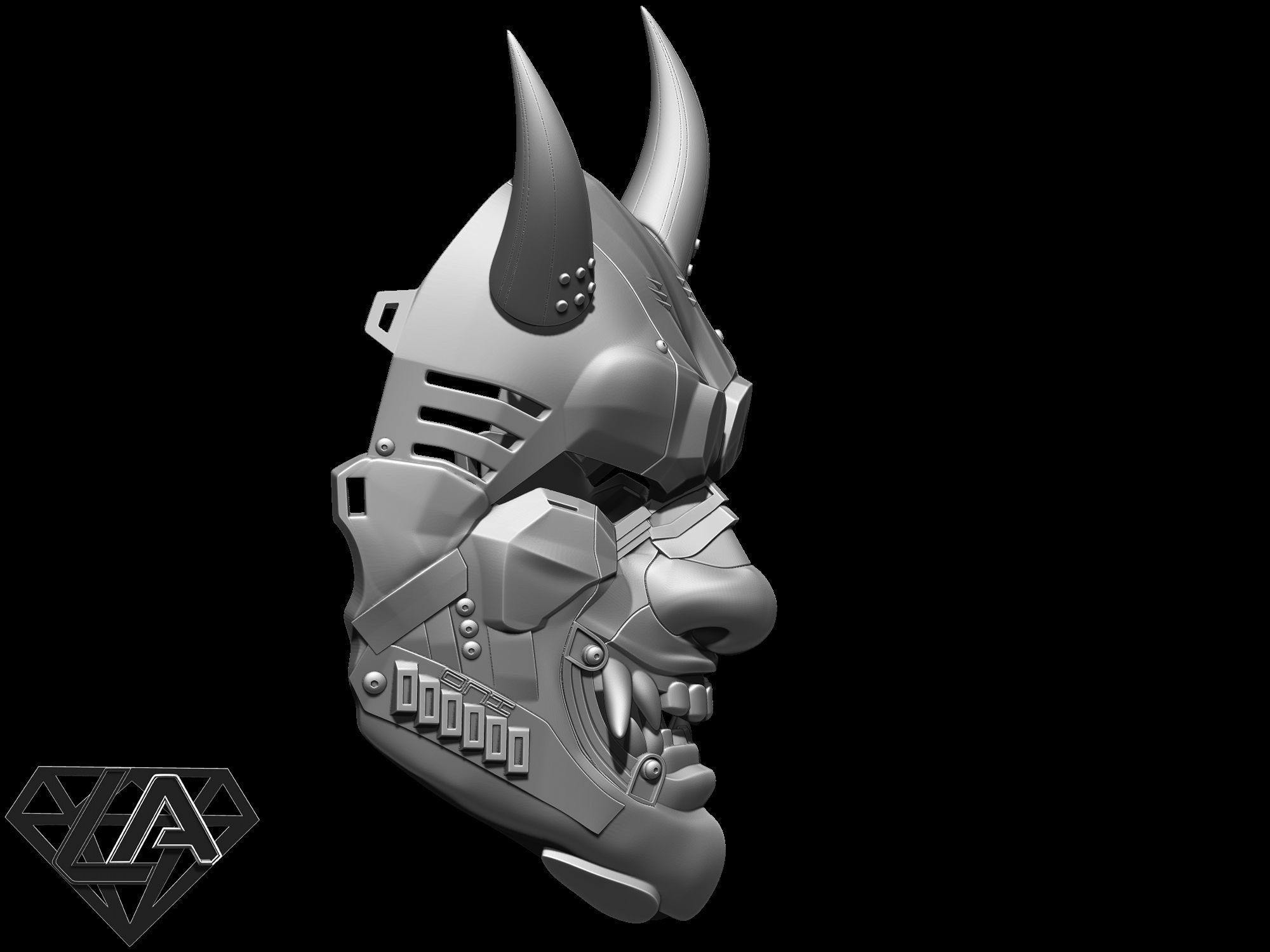 Cyber ONI custom demon 3D print model_6