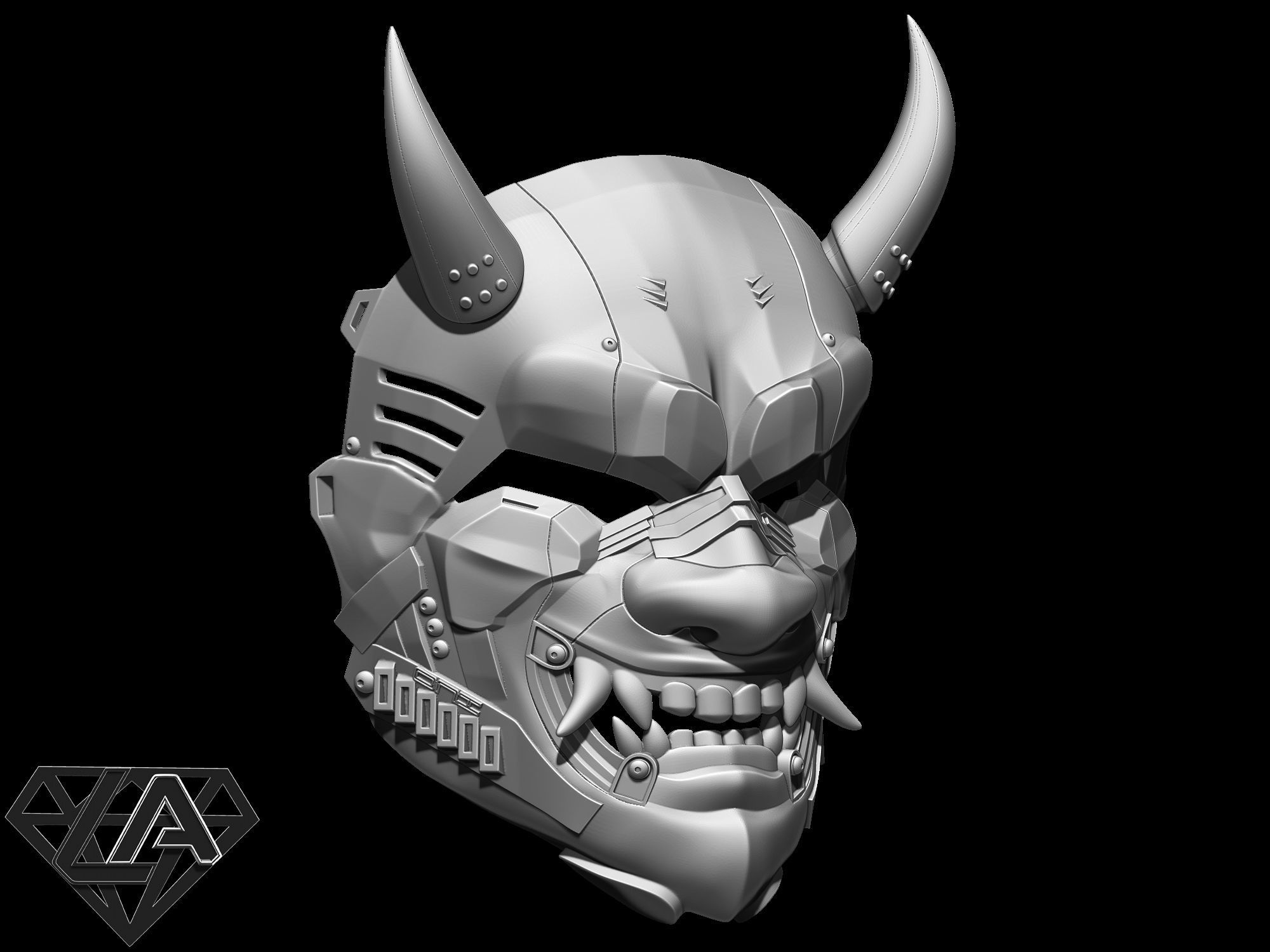 Cyber ONI custom demon 3D print model_4
