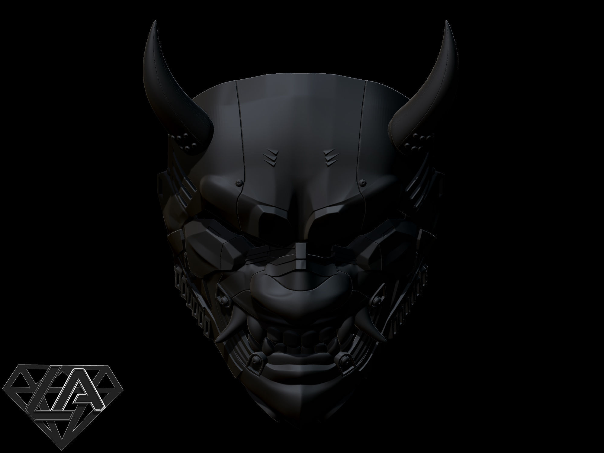 Cyber ONI custom demon 3D print model_3