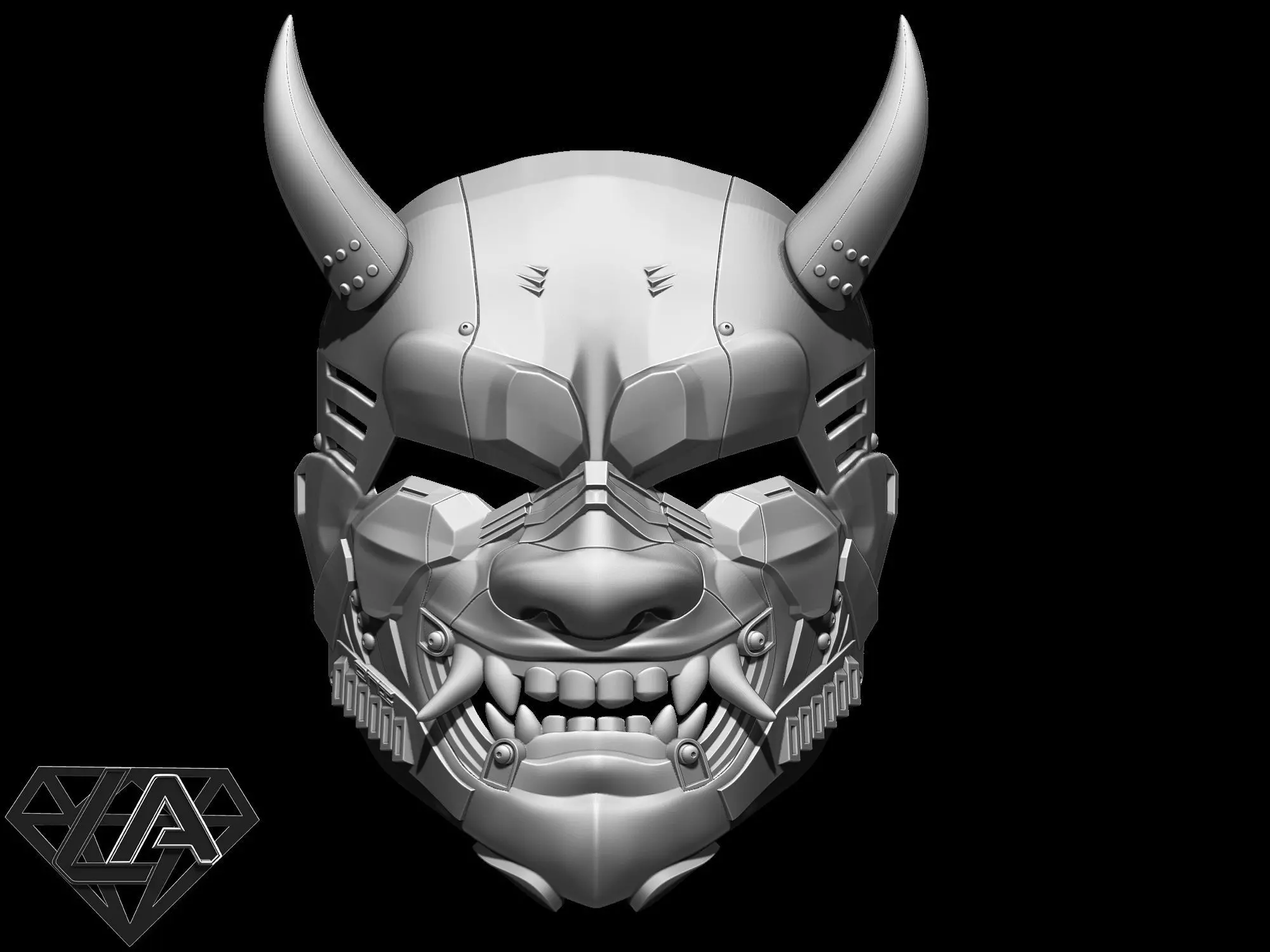 Cyber ONI custom demon 3D print model_0