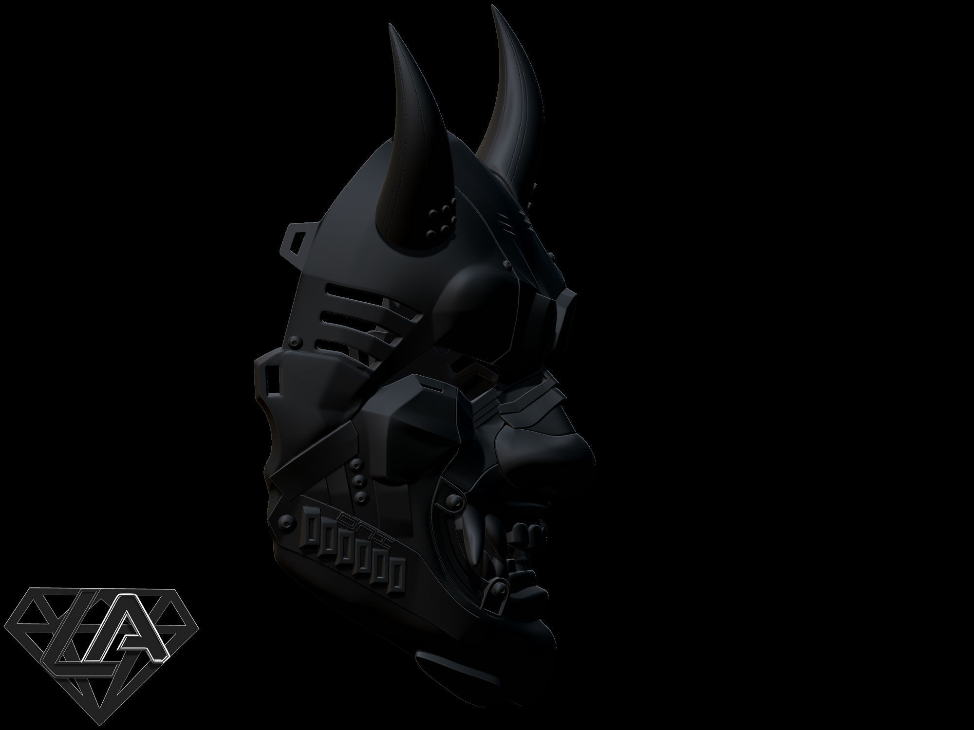 Cyber ONI custom demon 3D print model_7