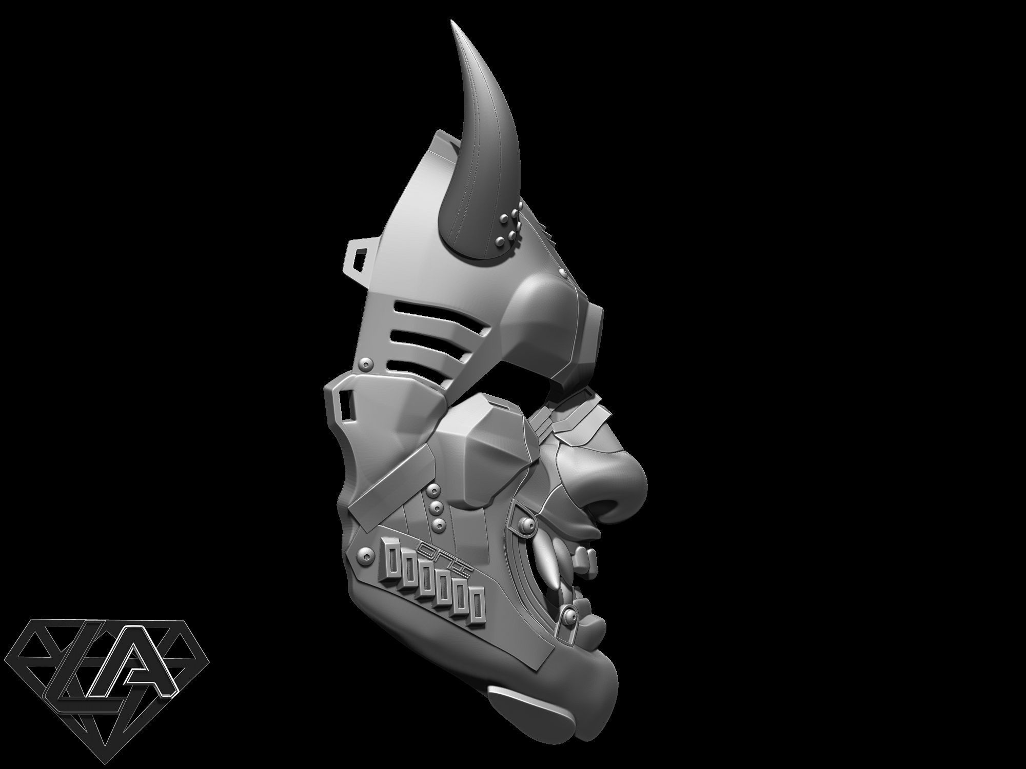 Cyber ONI custom demon 3D print model_8