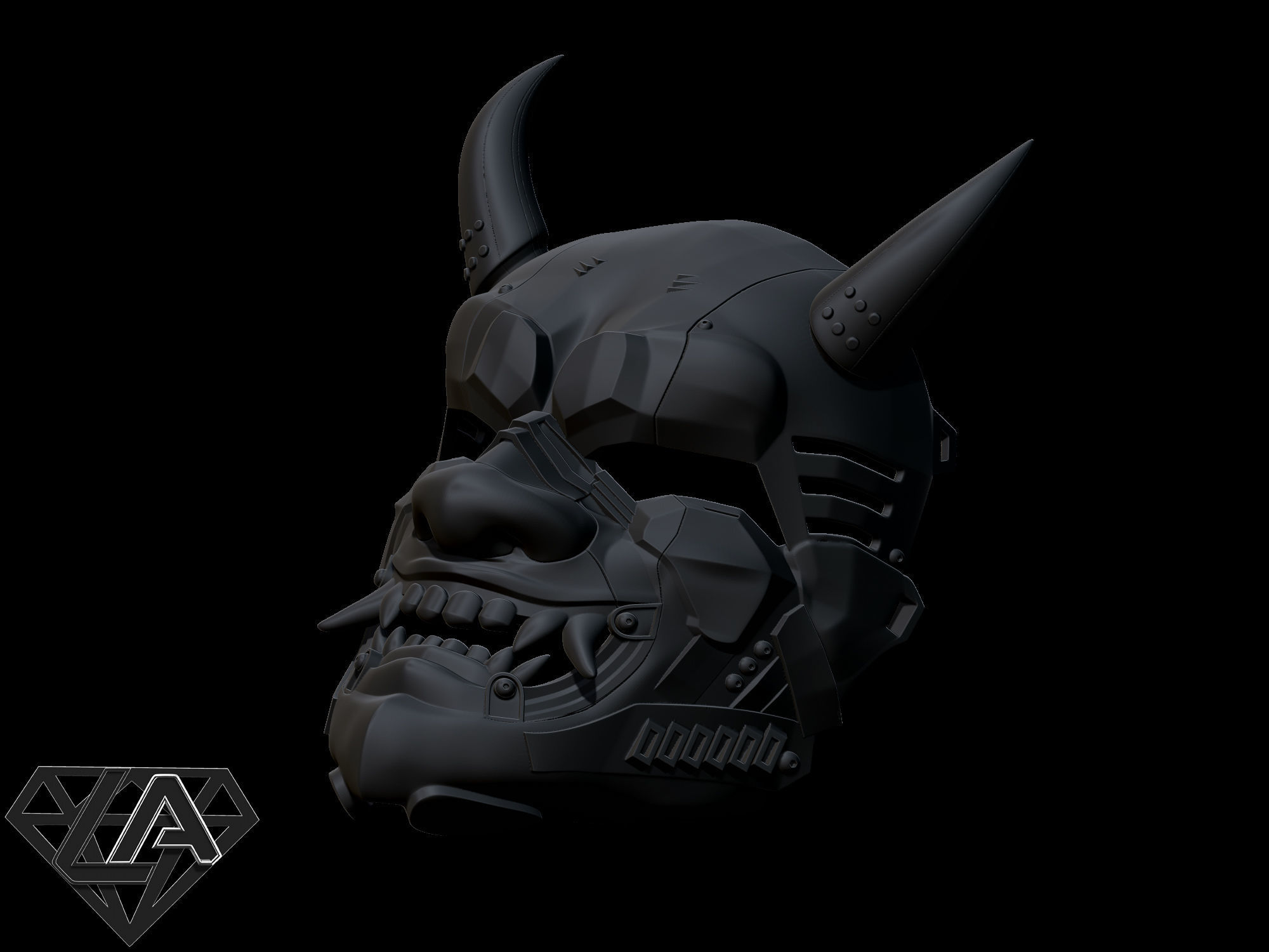 Cyber ONI custom demon 3D print model_11