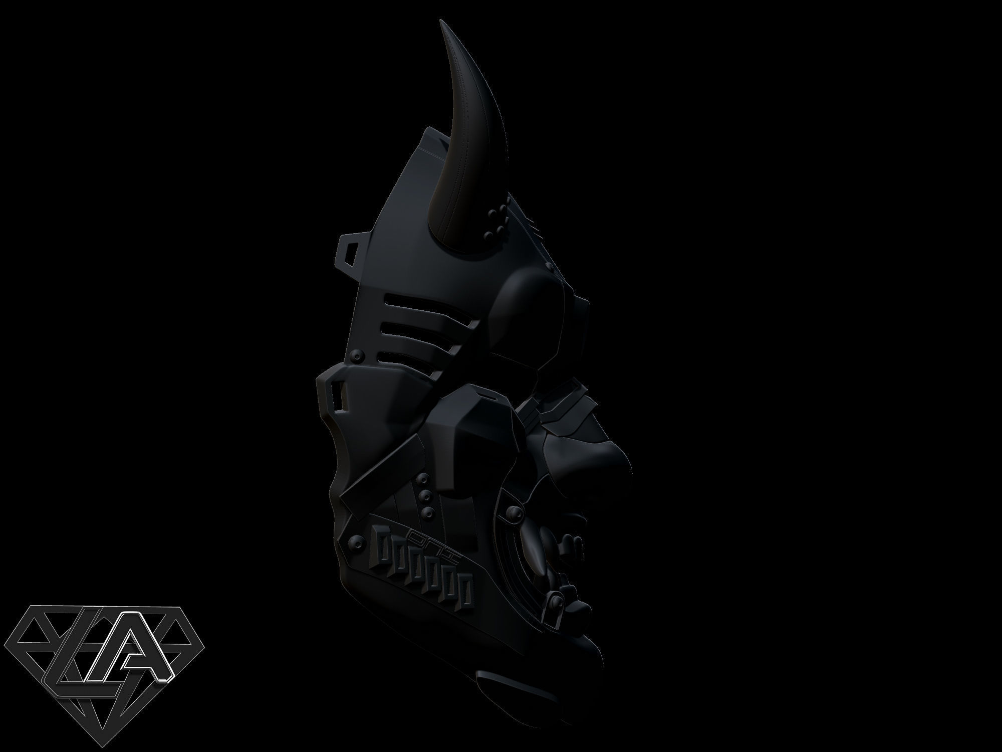 Cyber ONI custom demon 3D print model_9