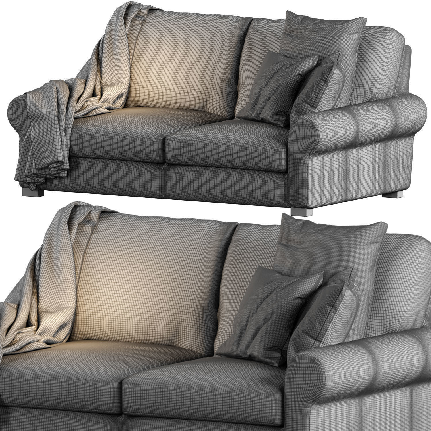 Sofa Blanket 3D model_3