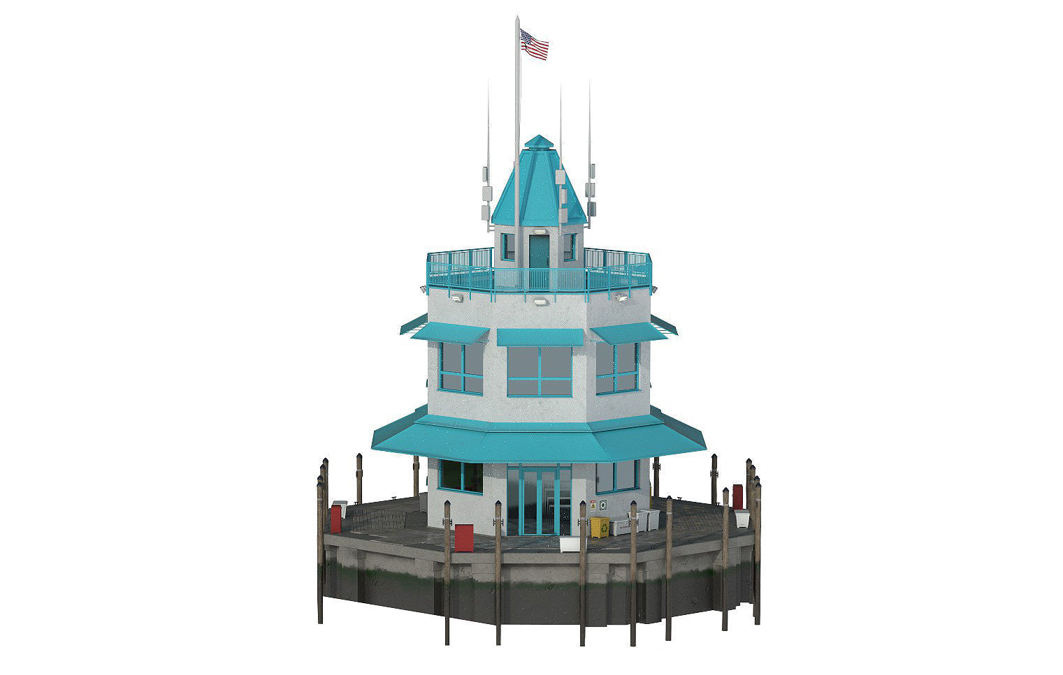 Floating Dock 3D model_11
