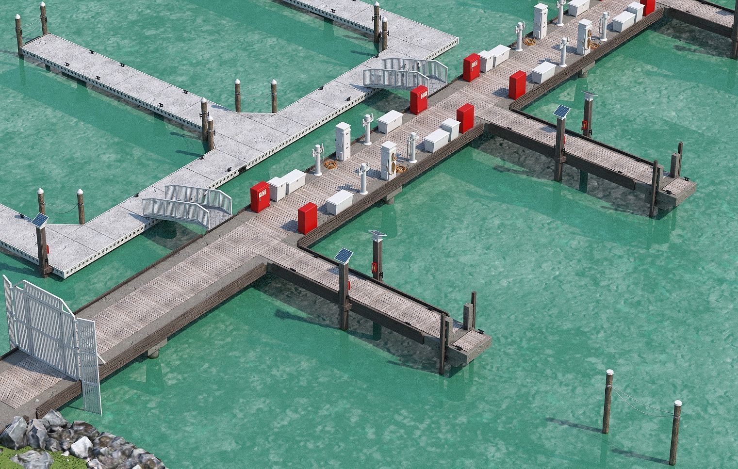Floating Dock 3D model_7