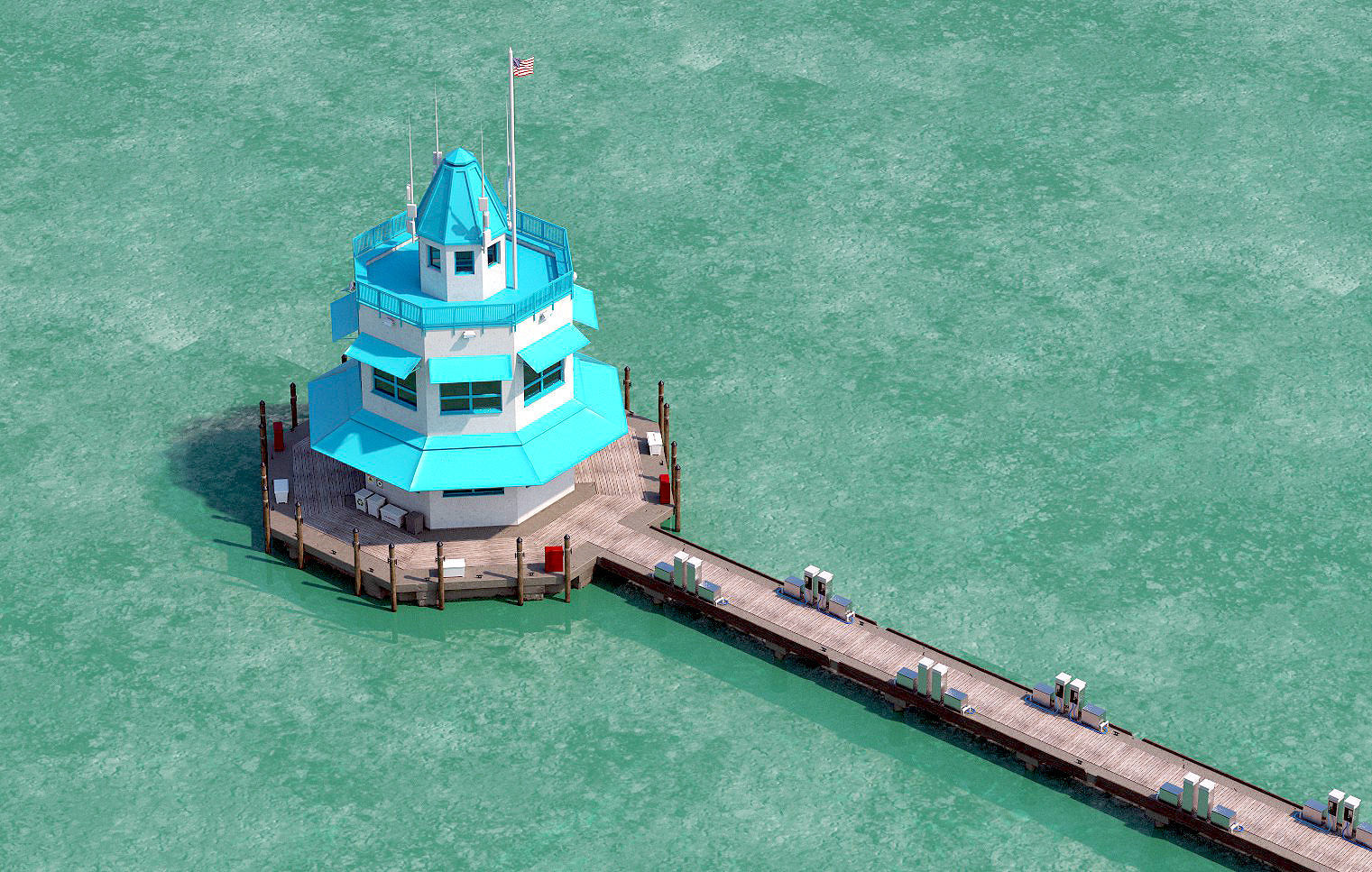 Floating Dock 3D model_1