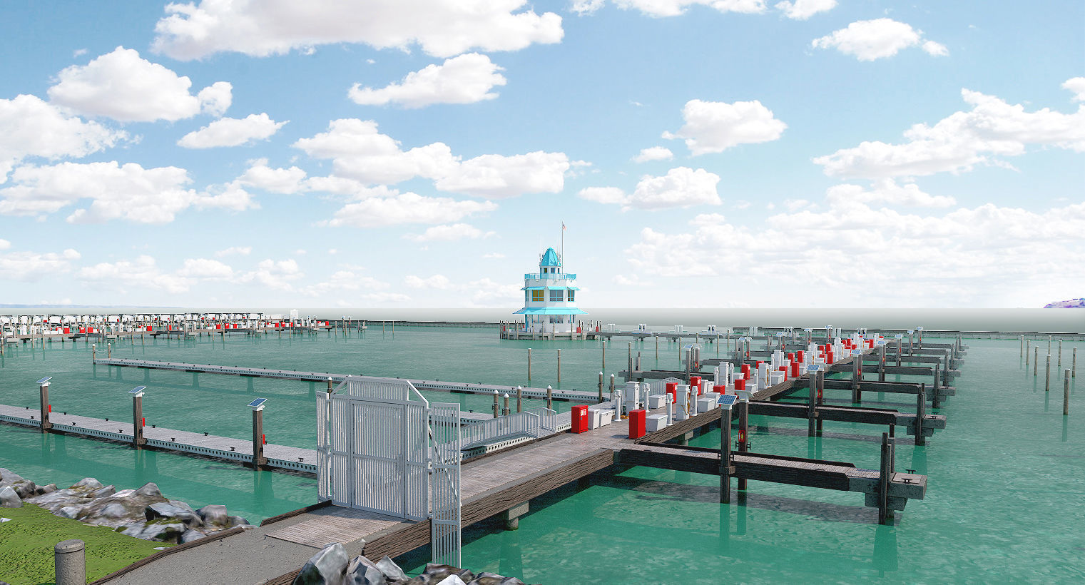Floating Dock 3D model_8