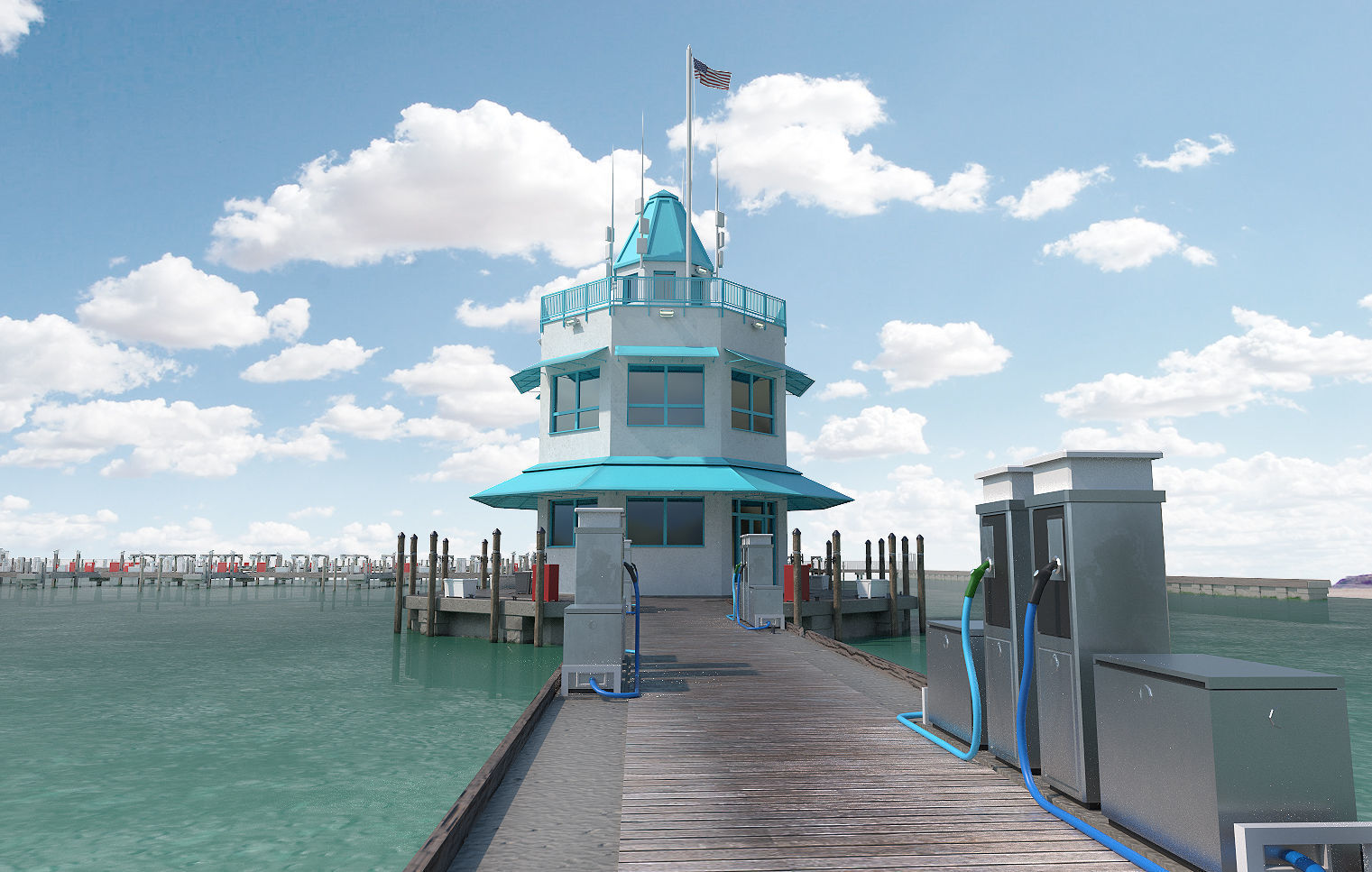 Floating Dock 3D model_2