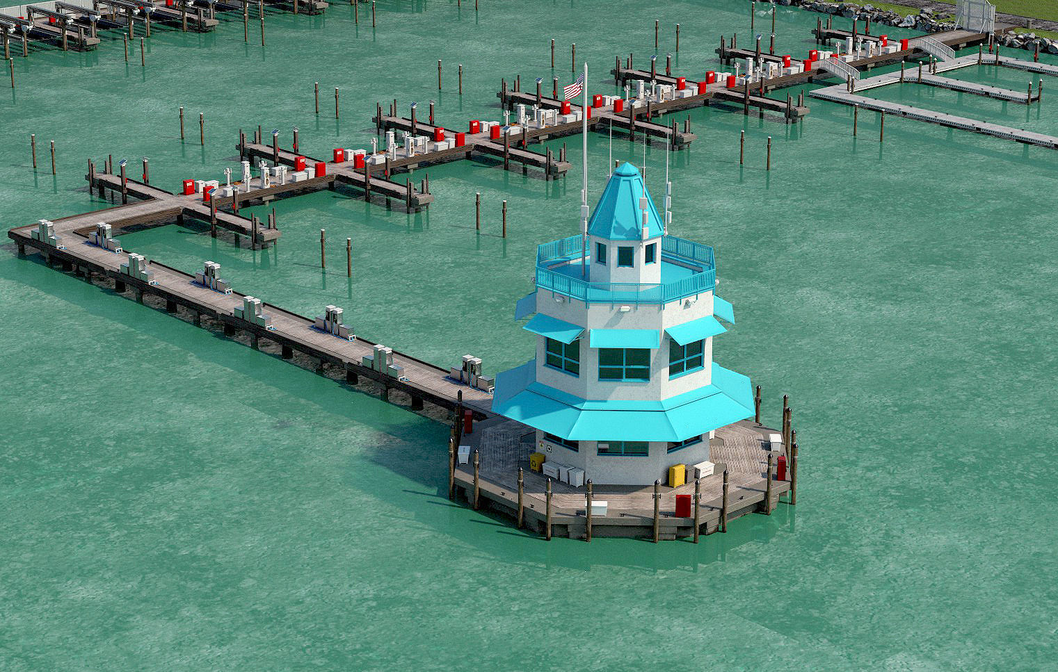 Floating Dock 3D model_0