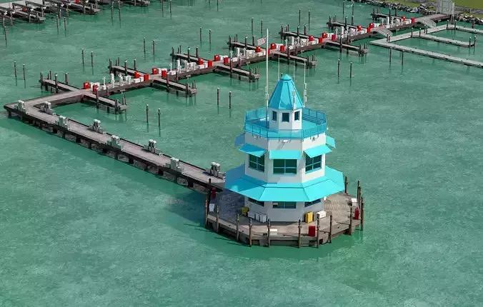 Floating Dock 3D model