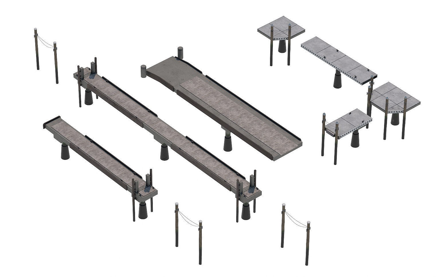 Floating Dock 3D model_15