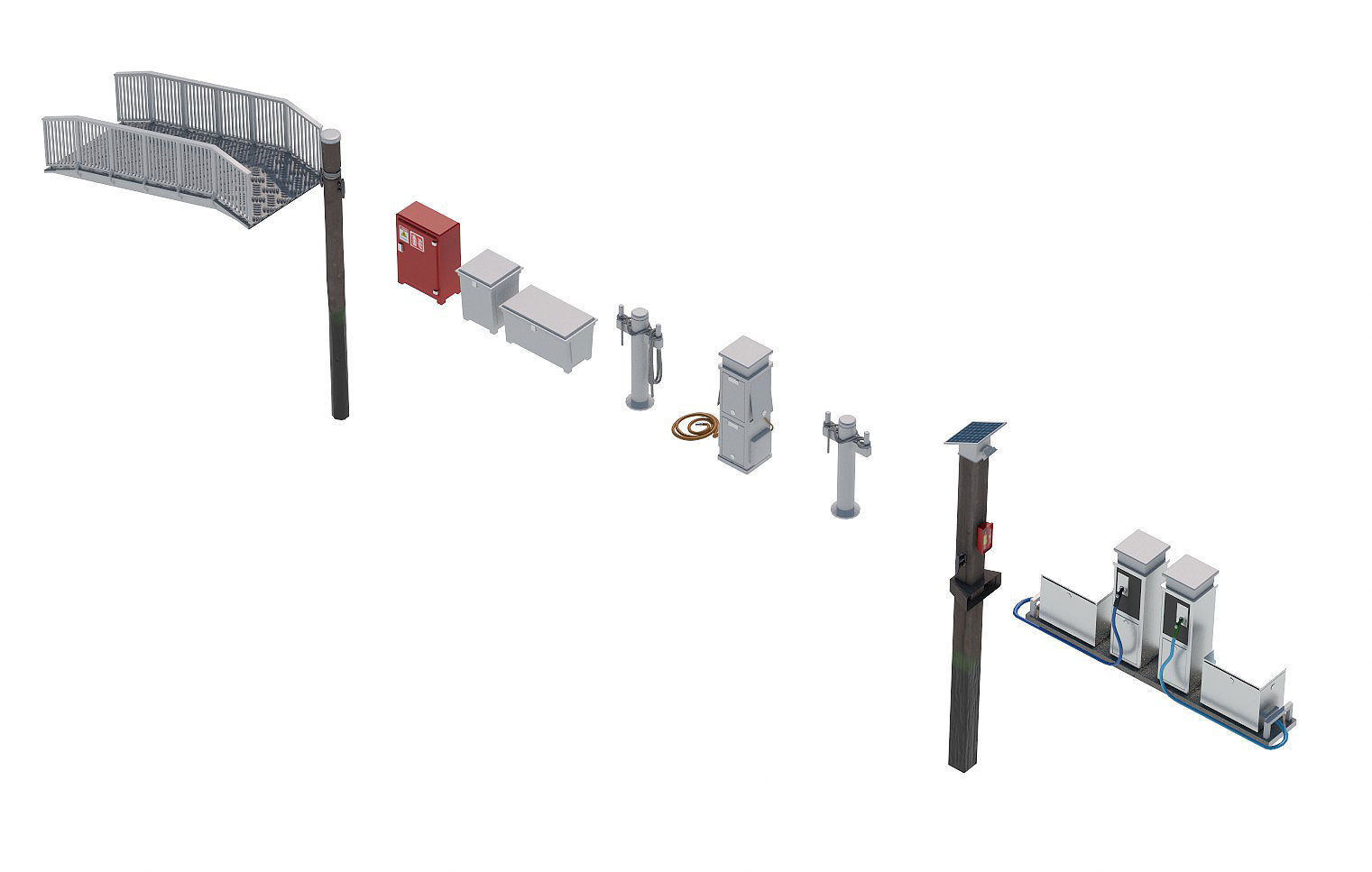 Floating Dock 3D model_14