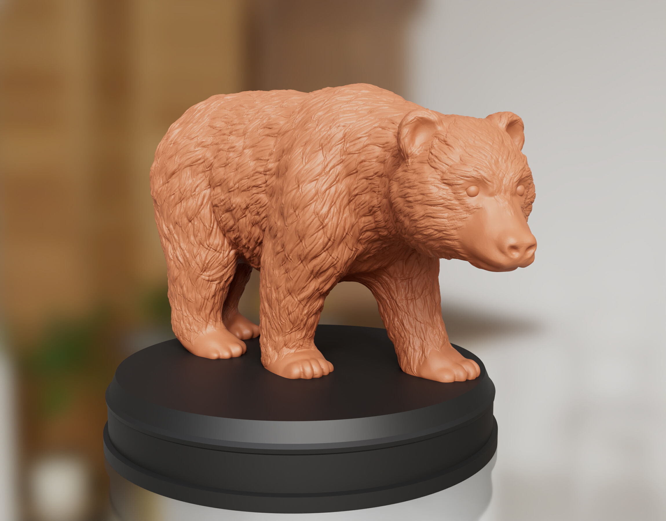 Realistic Bear 3D print model_1