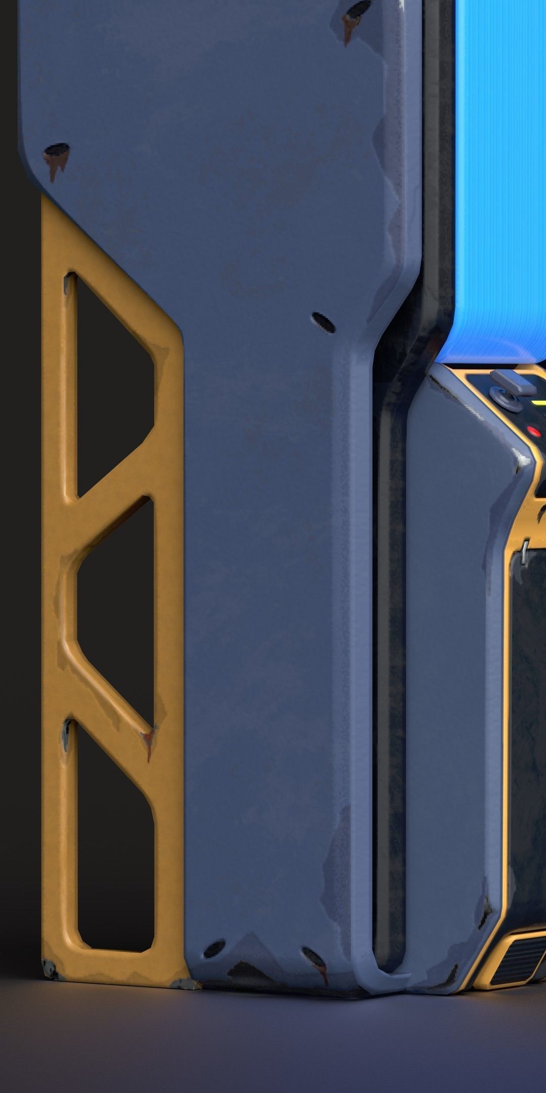 Console gaming machine Low-poly 3D model_4