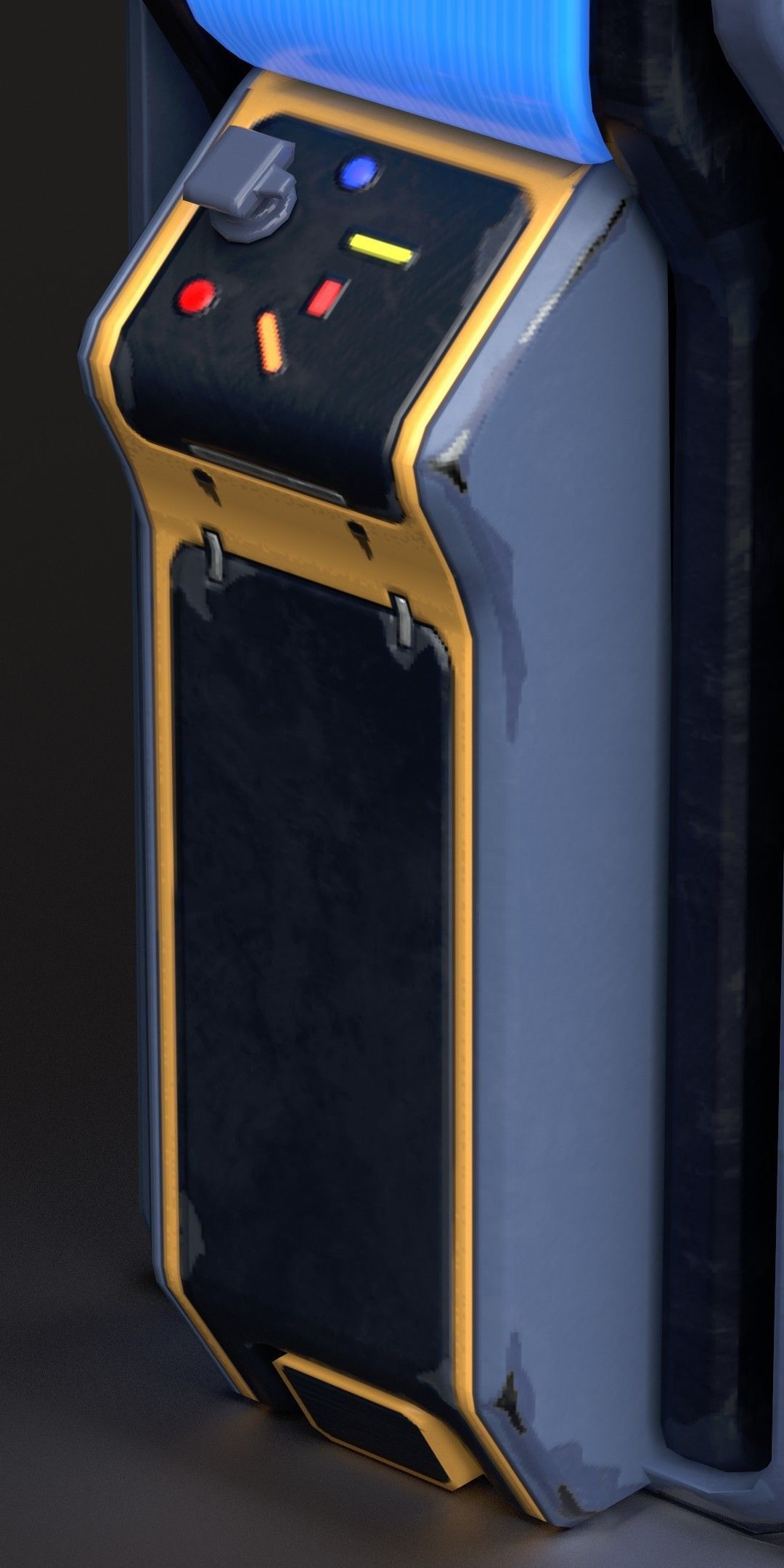 Console gaming machine Low-poly 3D model_3