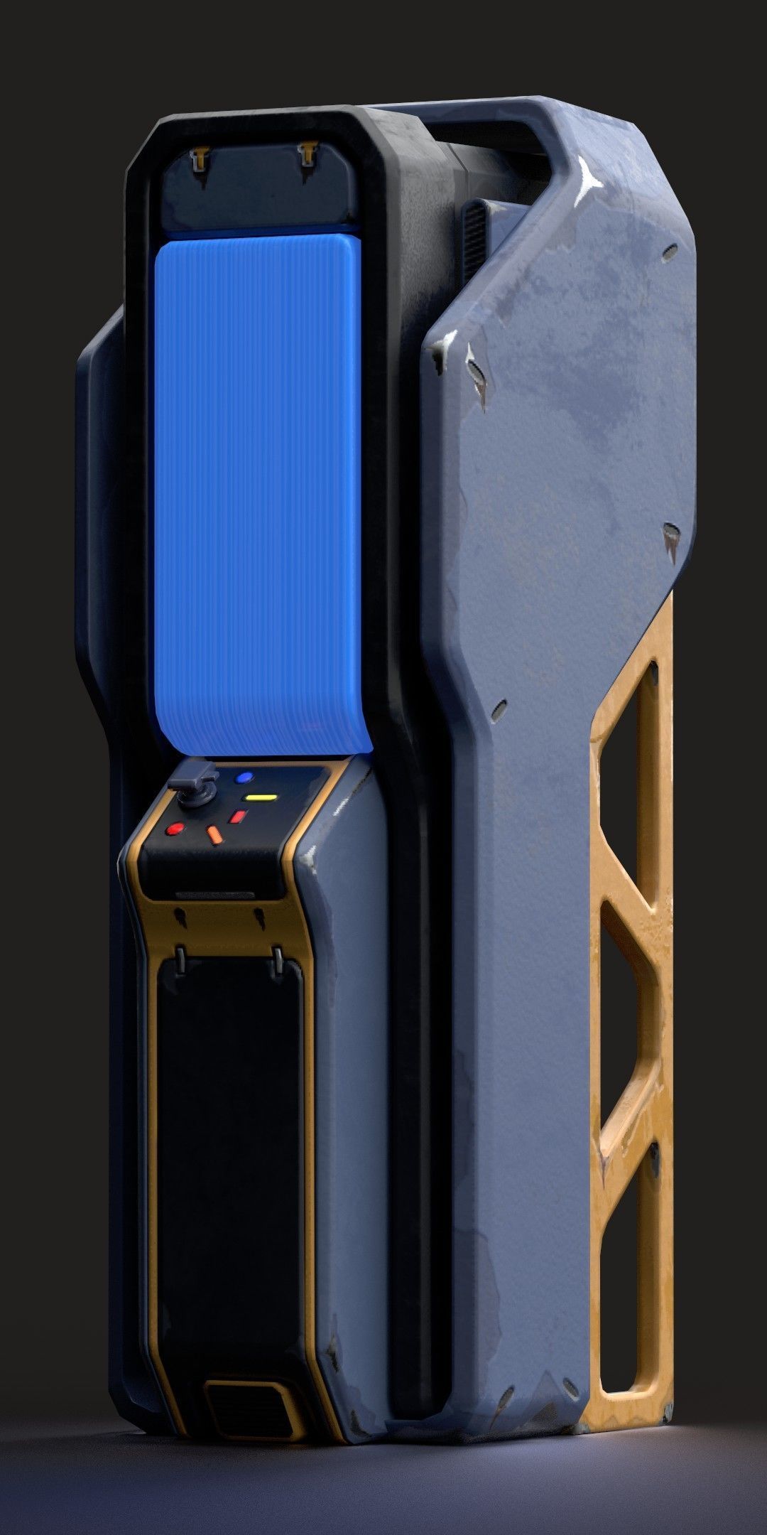 Console gaming machine Low-poly 3D model_2