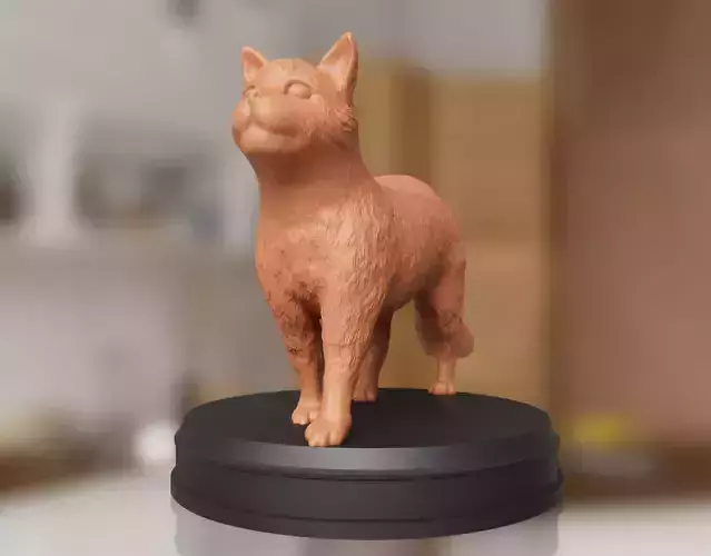 Cinematic Fluffy Cat