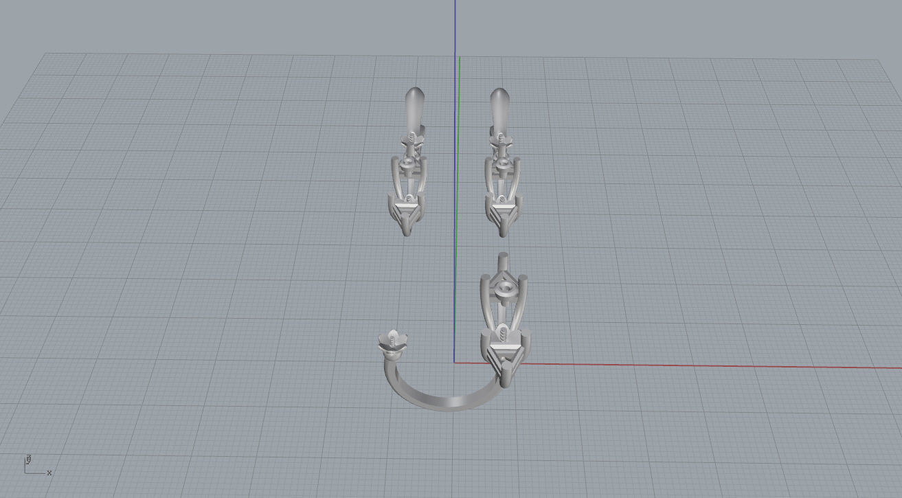 Ring and Earrings  3D print model_18