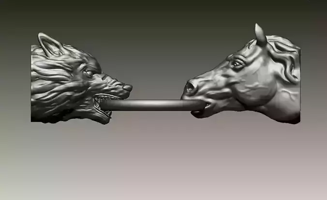 wolf and horse