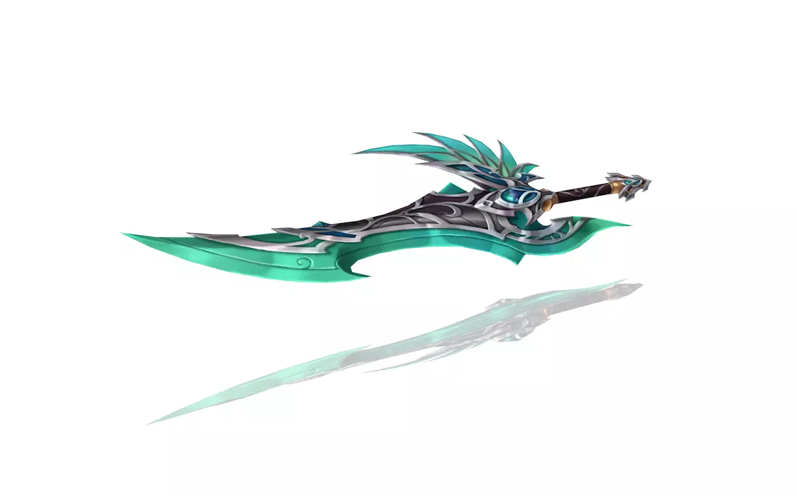 Elven Sword Low-poly 3D model_0