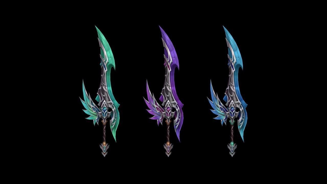 Elven Sword Low-poly 3D model_4