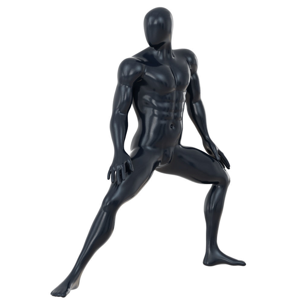 Abstract mannequin stands like Bruce Lee 140 3D model_1