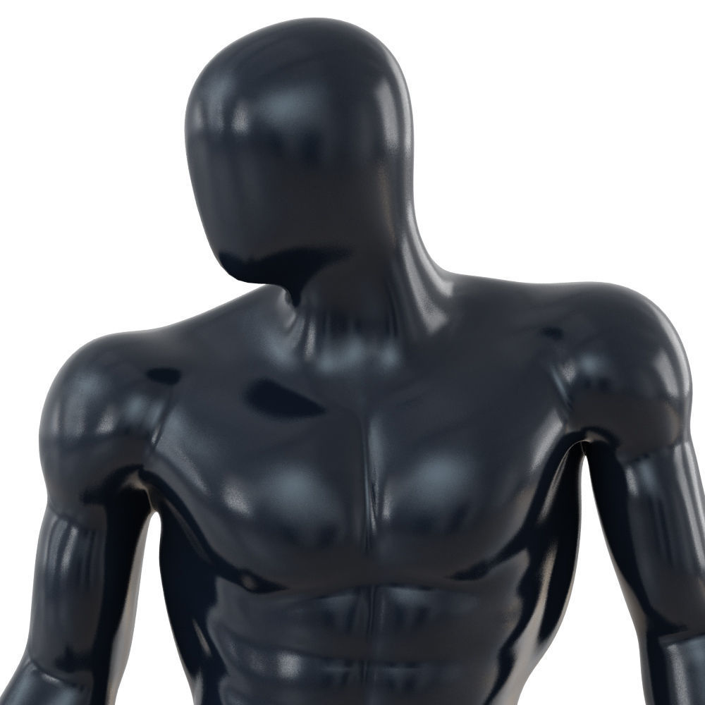 Abstract mannequin stands like Bruce Lee 140 3D model_5