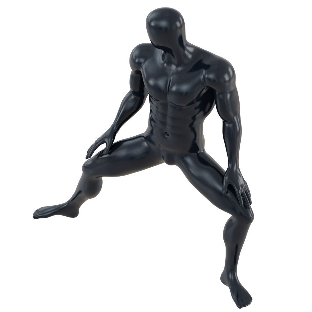 Abstract mannequin stands like Bruce Lee 140 3D model_2