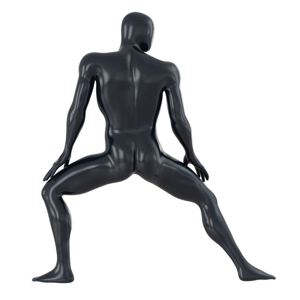 Abstract mannequin stands like Bruce Lee 140 3D model_4
