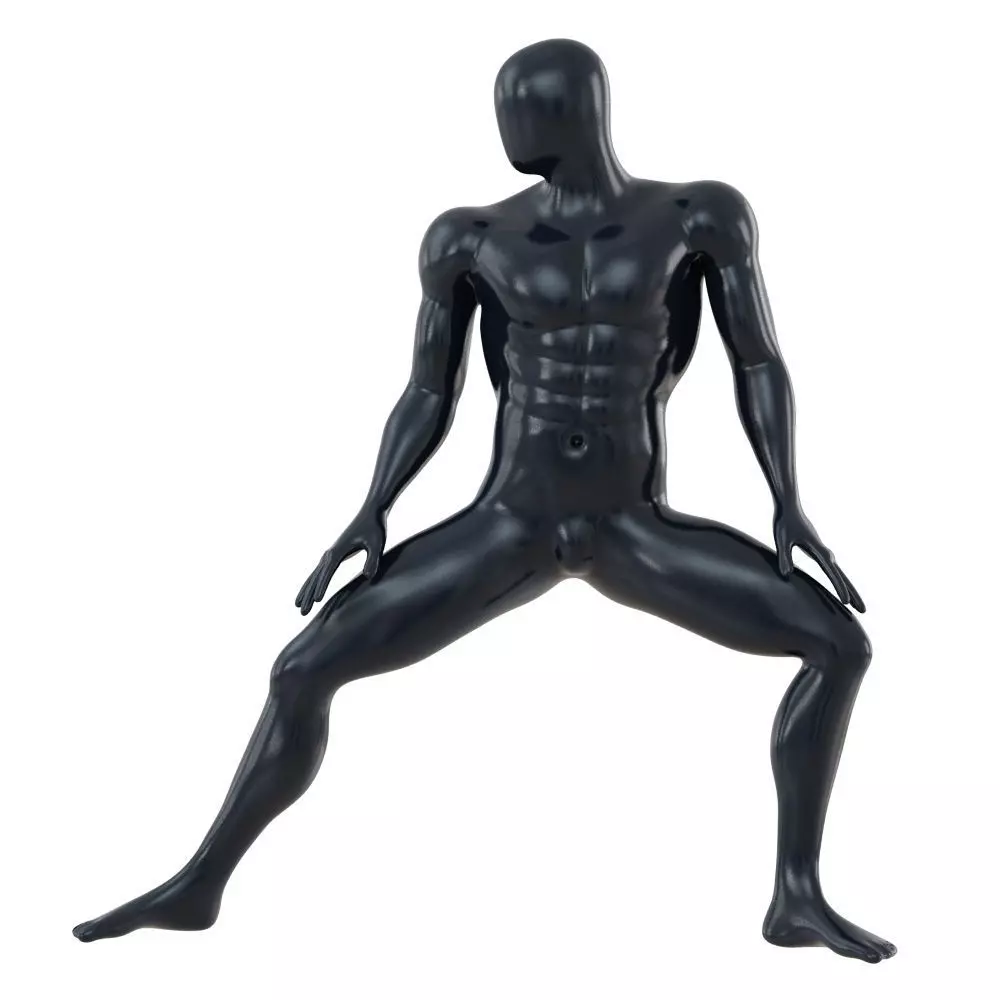 Abstract mannequin stands like Bruce Lee 140 3D model_0