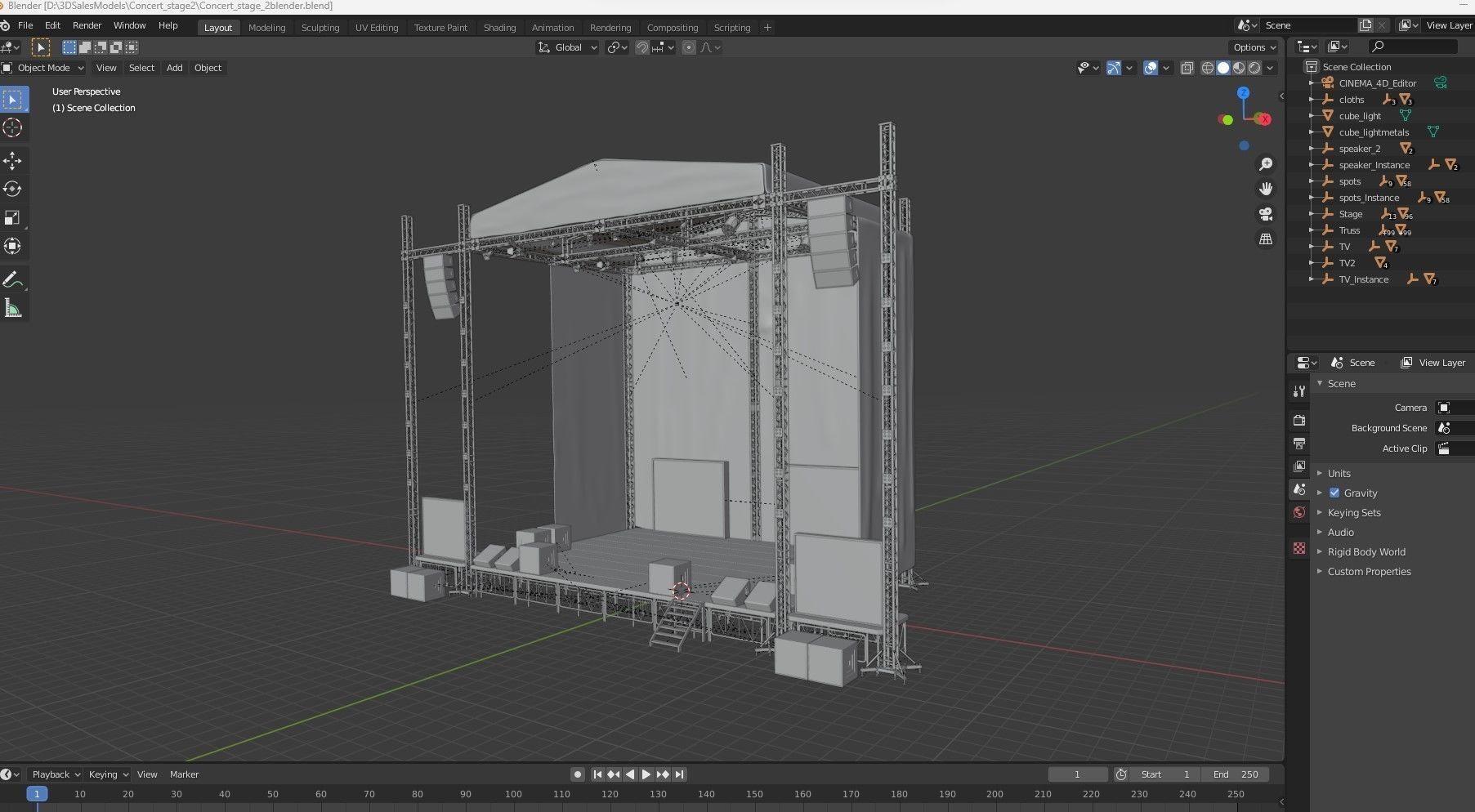 Concert Stage 2 3D model_17