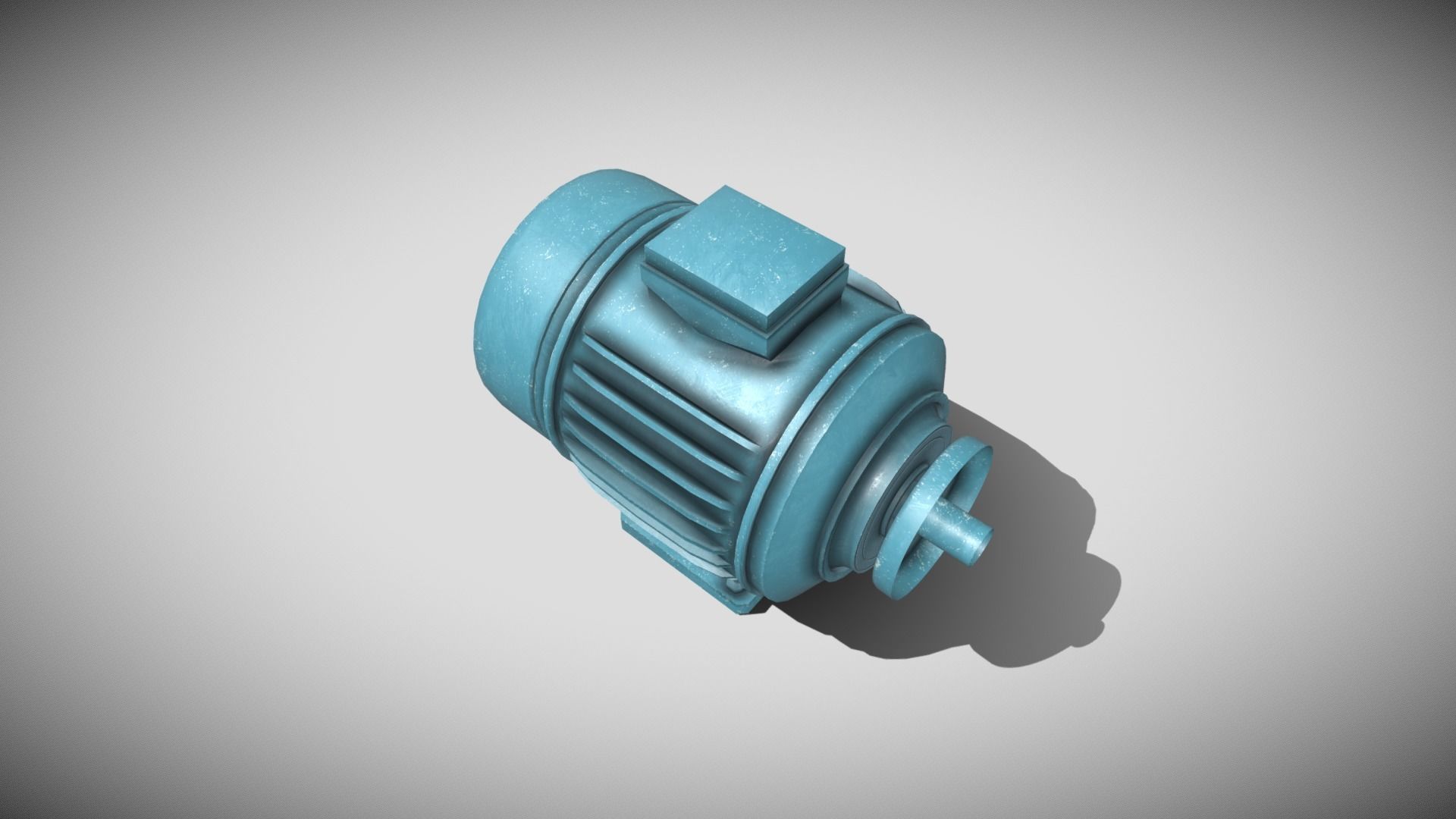Squirrel Cage Motor Low-poly 3D model_6