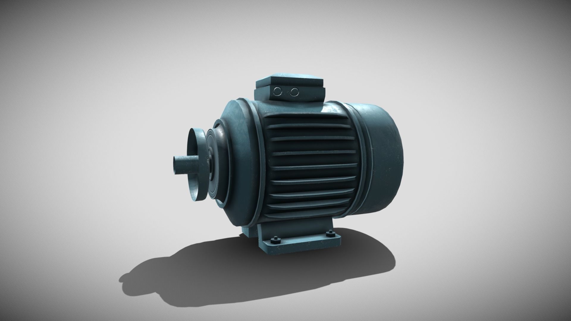 Squirrel Cage Motor Low-poly 3D model_8