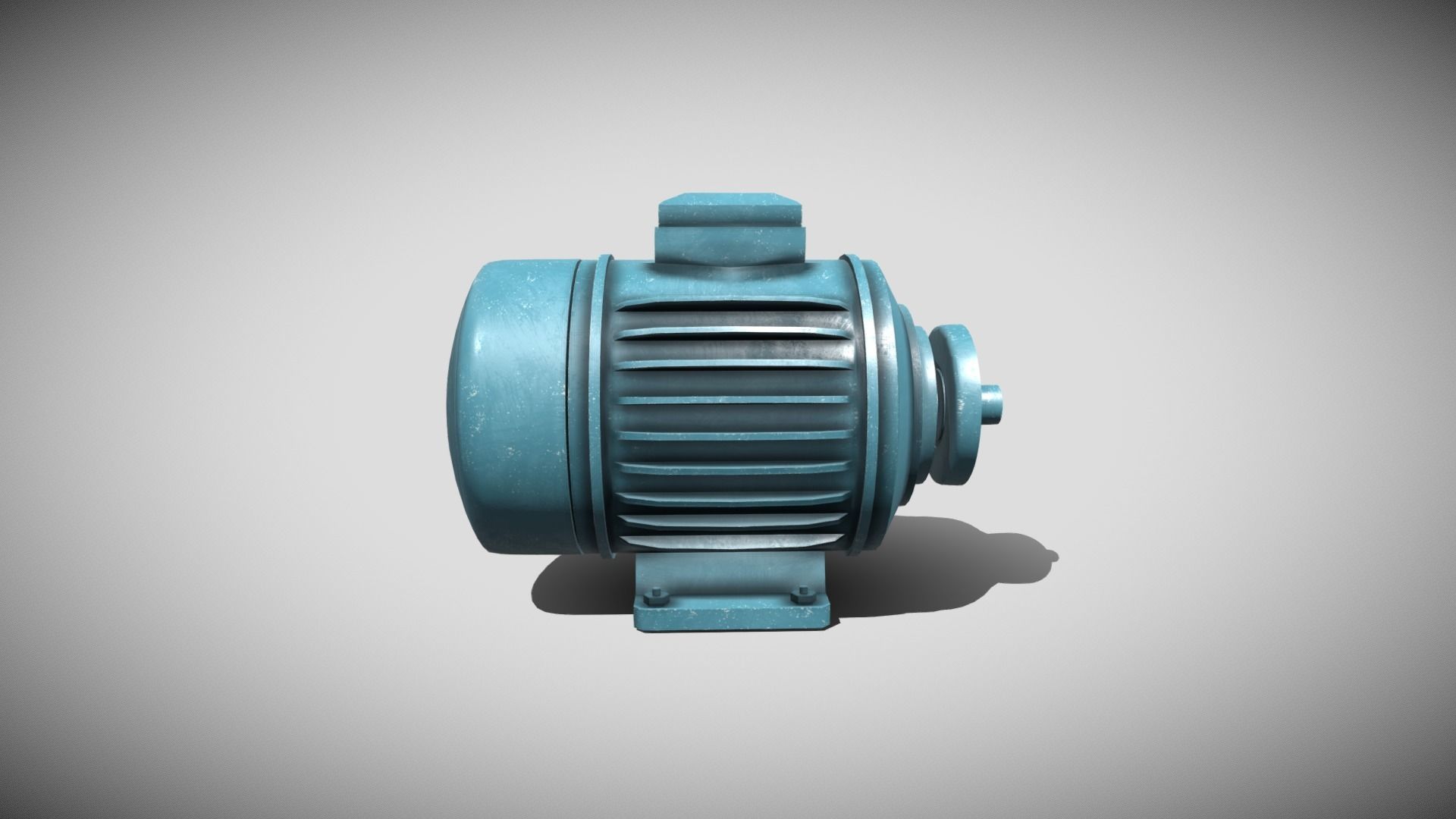 Squirrel Cage Motor Low-poly 3D model_5
