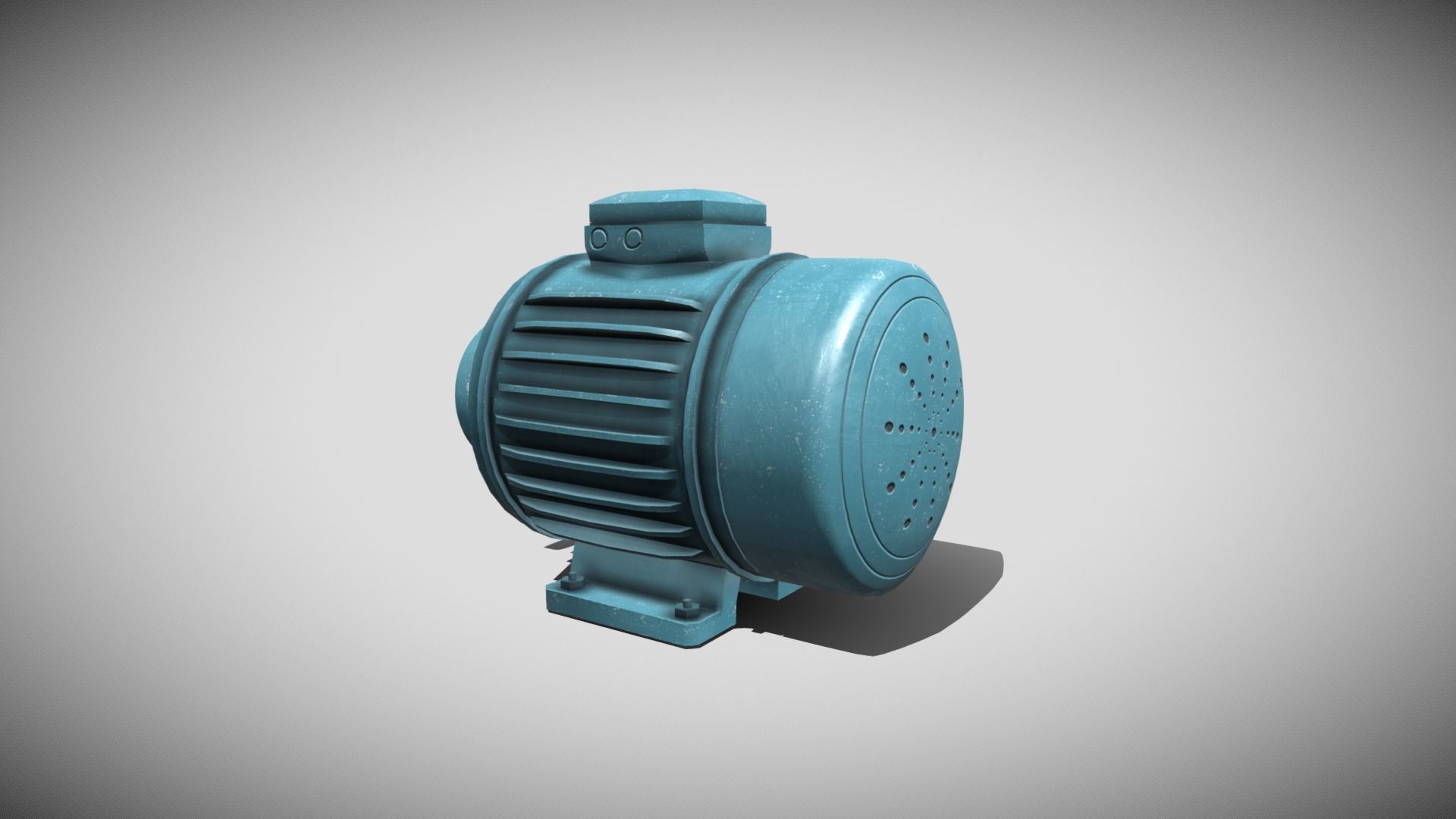 Squirrel Cage Motor Low-poly 3D model_2