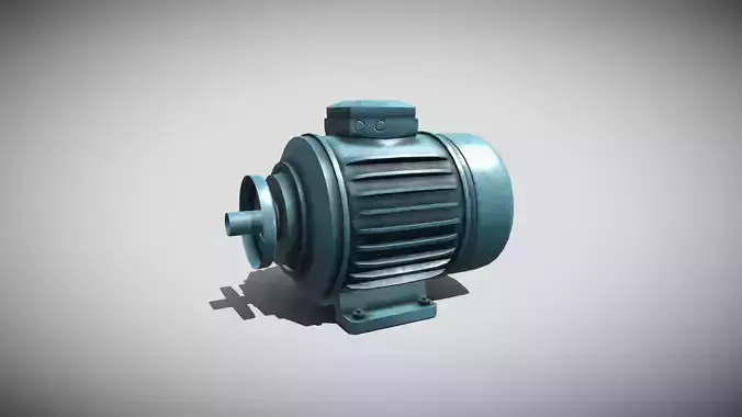Squirrel Cage Motor Low-poly 3D model