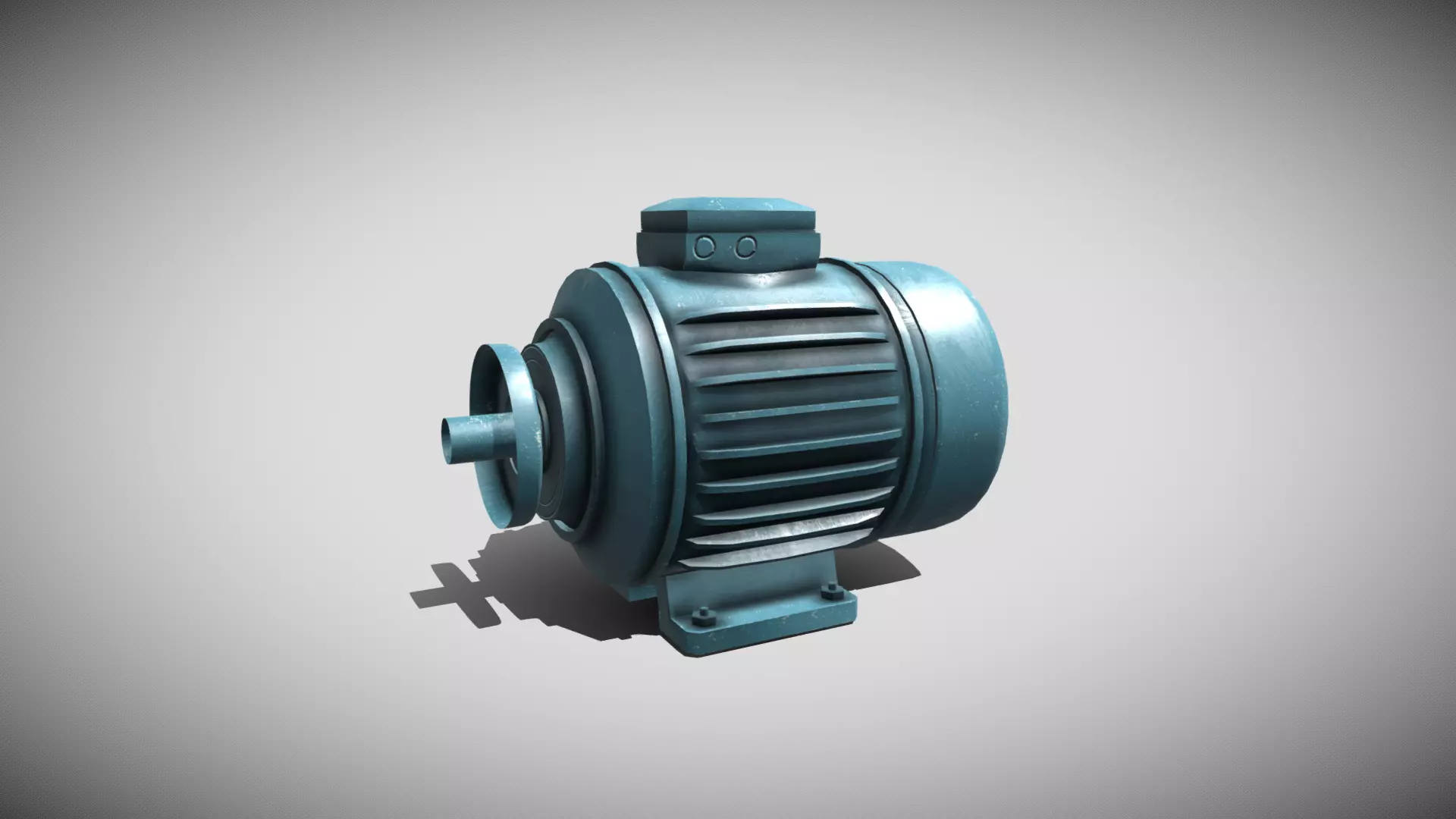 Squirrel Cage Motor Low-poly 3D model_0