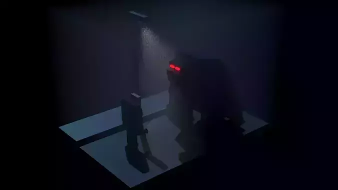 Monster And OLD man street scene