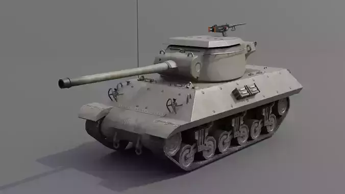 M36 Jackson Tank Destroyer Low-poly 3D model