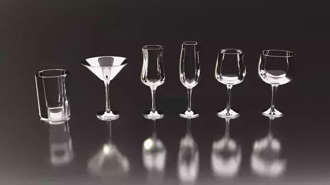 Wine Glass 3D Model  Free 3D model
