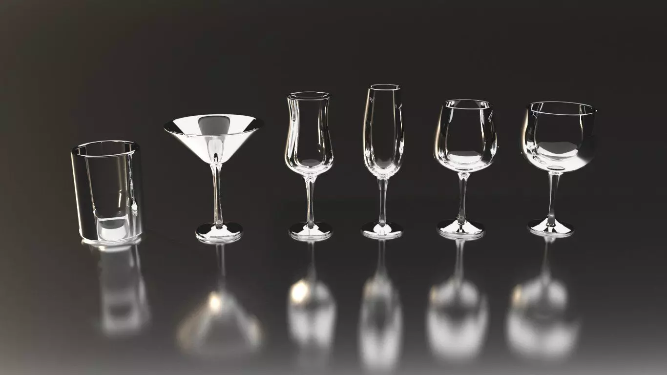 Wine Glass 3D Model  Free 3D model_0