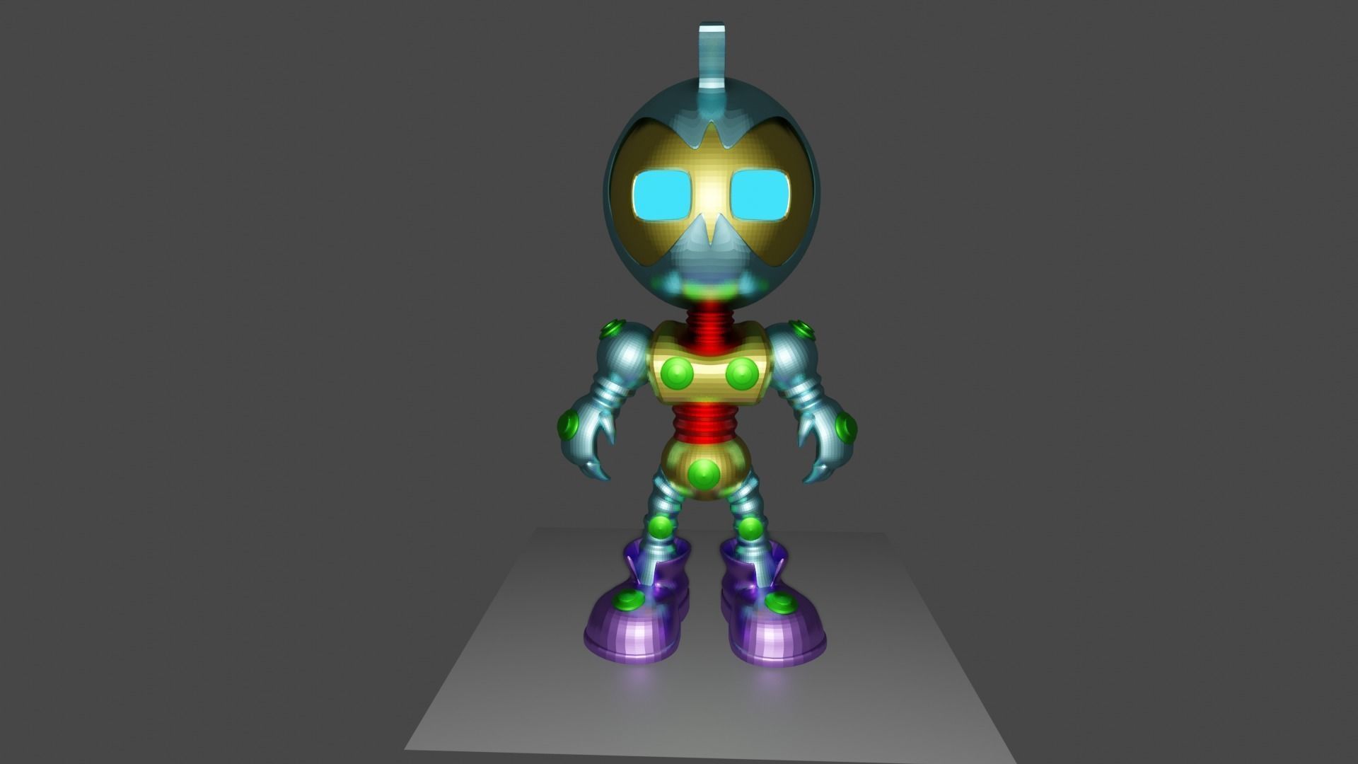 New Robot model Low-poly 3D model_3