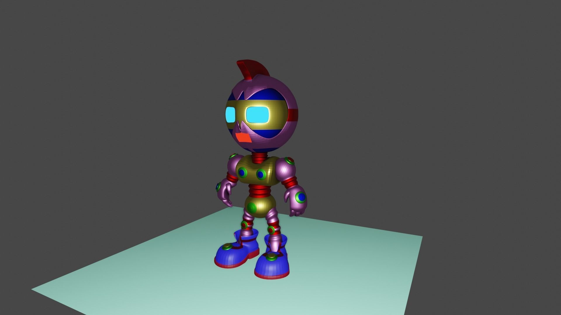 New Robot model Low-poly 3D model_1